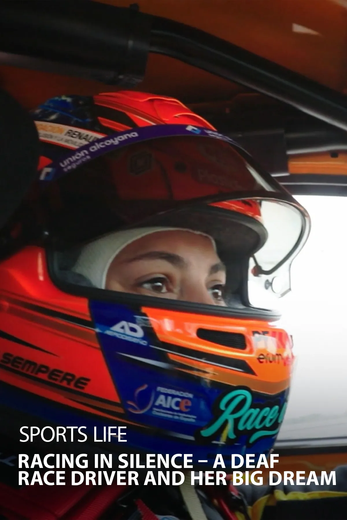 Documentary backdrop image for Sports Life: Racing In Silence – A Deaf Race Driver And Her Big Dream (2023)