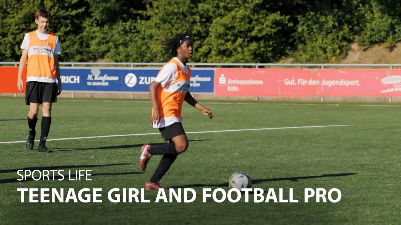 Sports Life: Teenage Girl And Football Pro